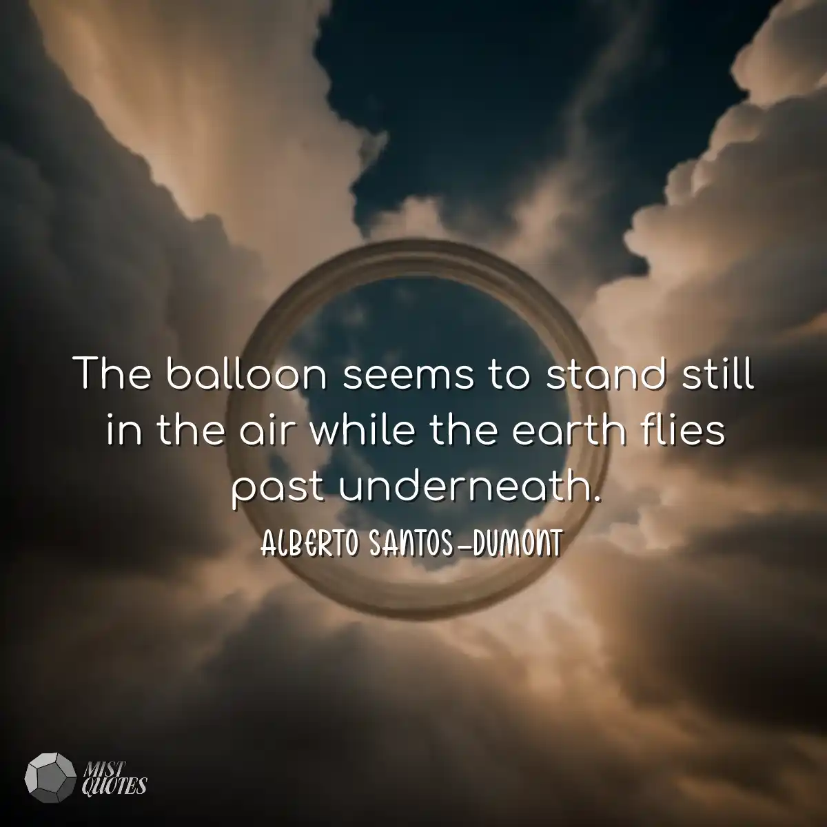 The balloon seems to stand still in the air while 