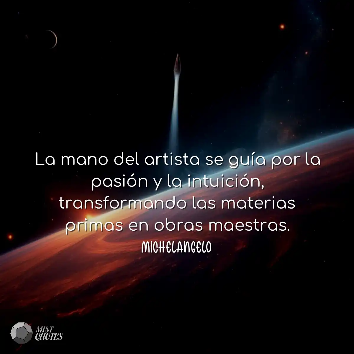 La mano del artista se guía por la pasi