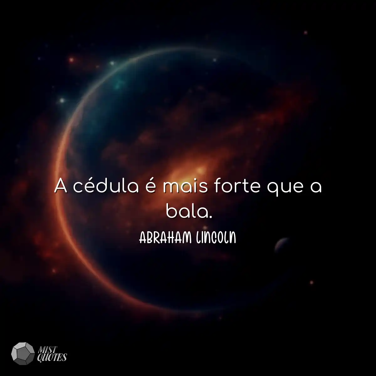 A cédula é mais forte que a bala.