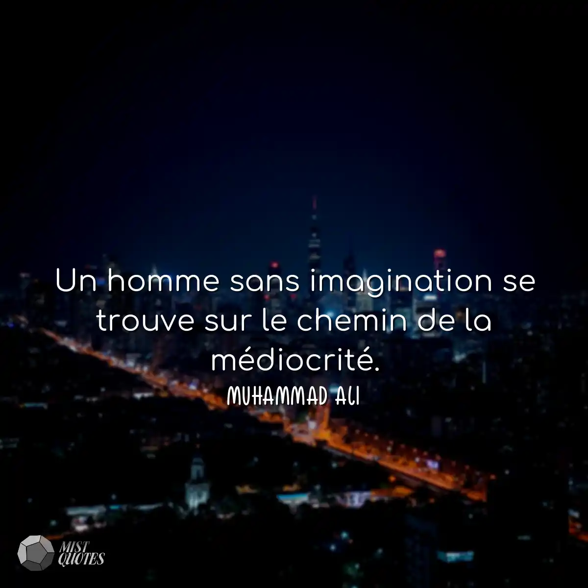 Un homme sans imagination se trouve sur le chemin 