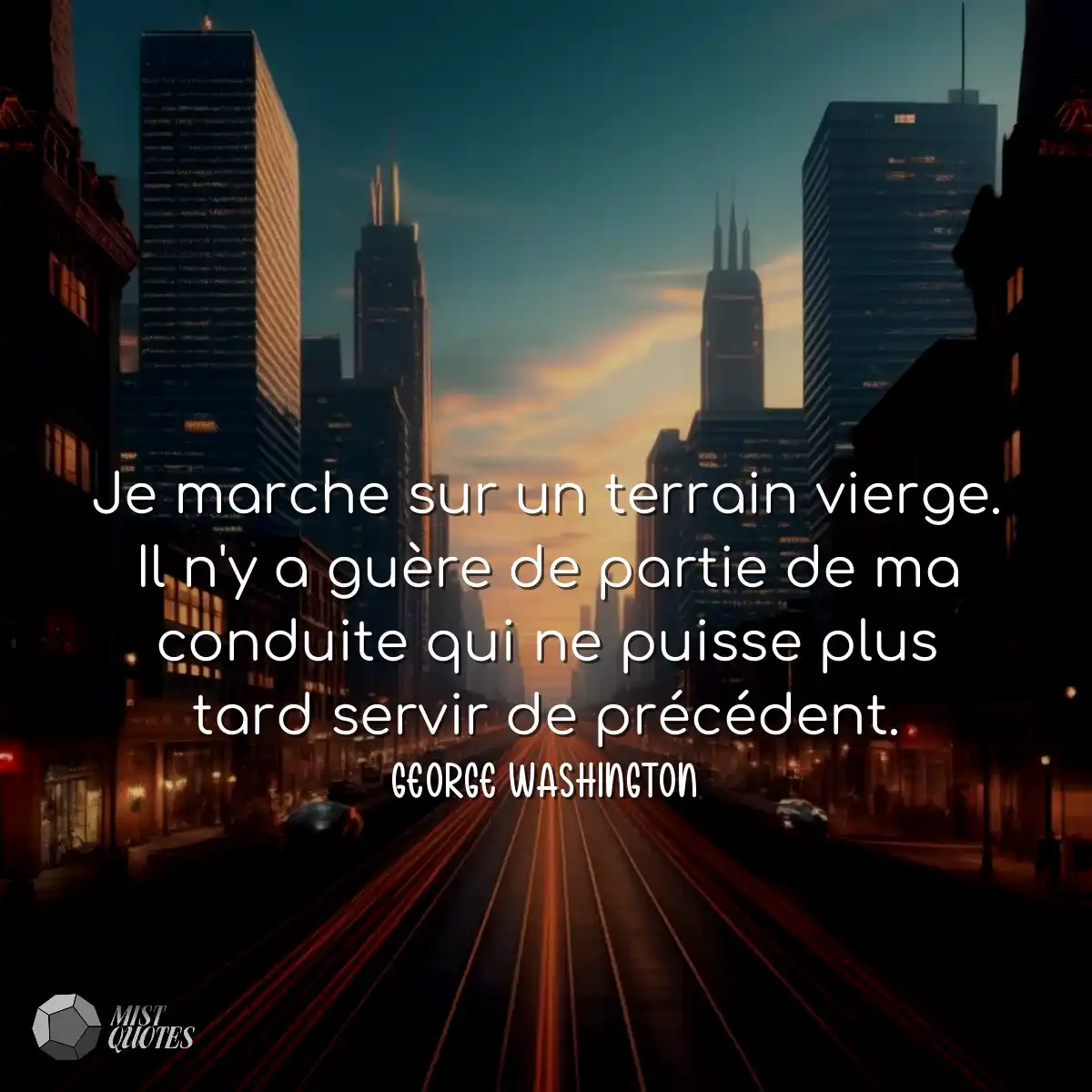 Je marche sur un terrain vierge. Il n'y 