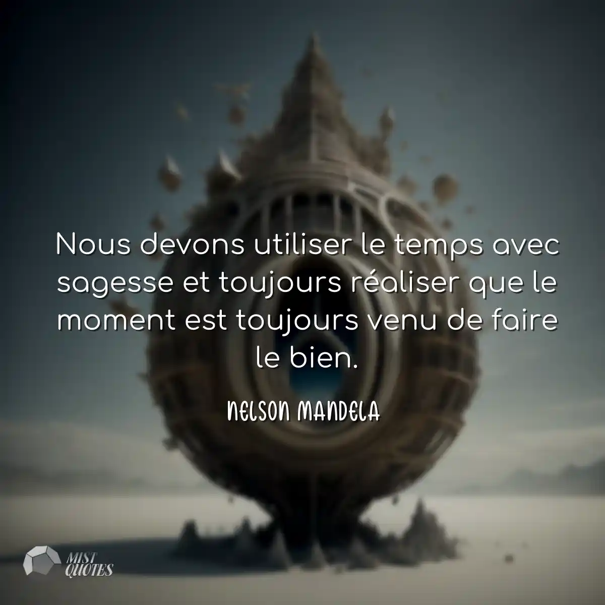 Nous devons utiliser le temps avec sagesse et touj