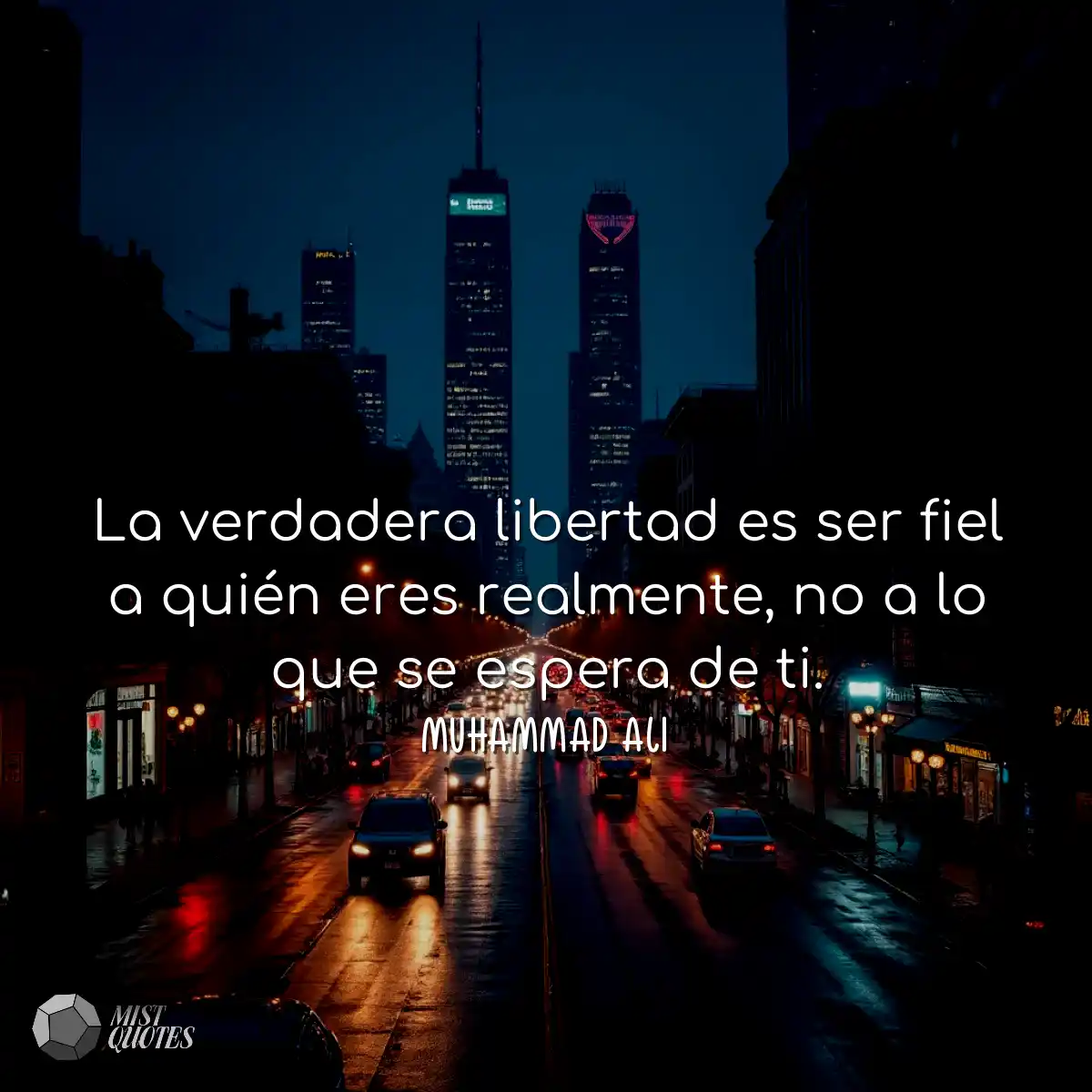 La verdadera libertad es ser fiel a quién eres rea
