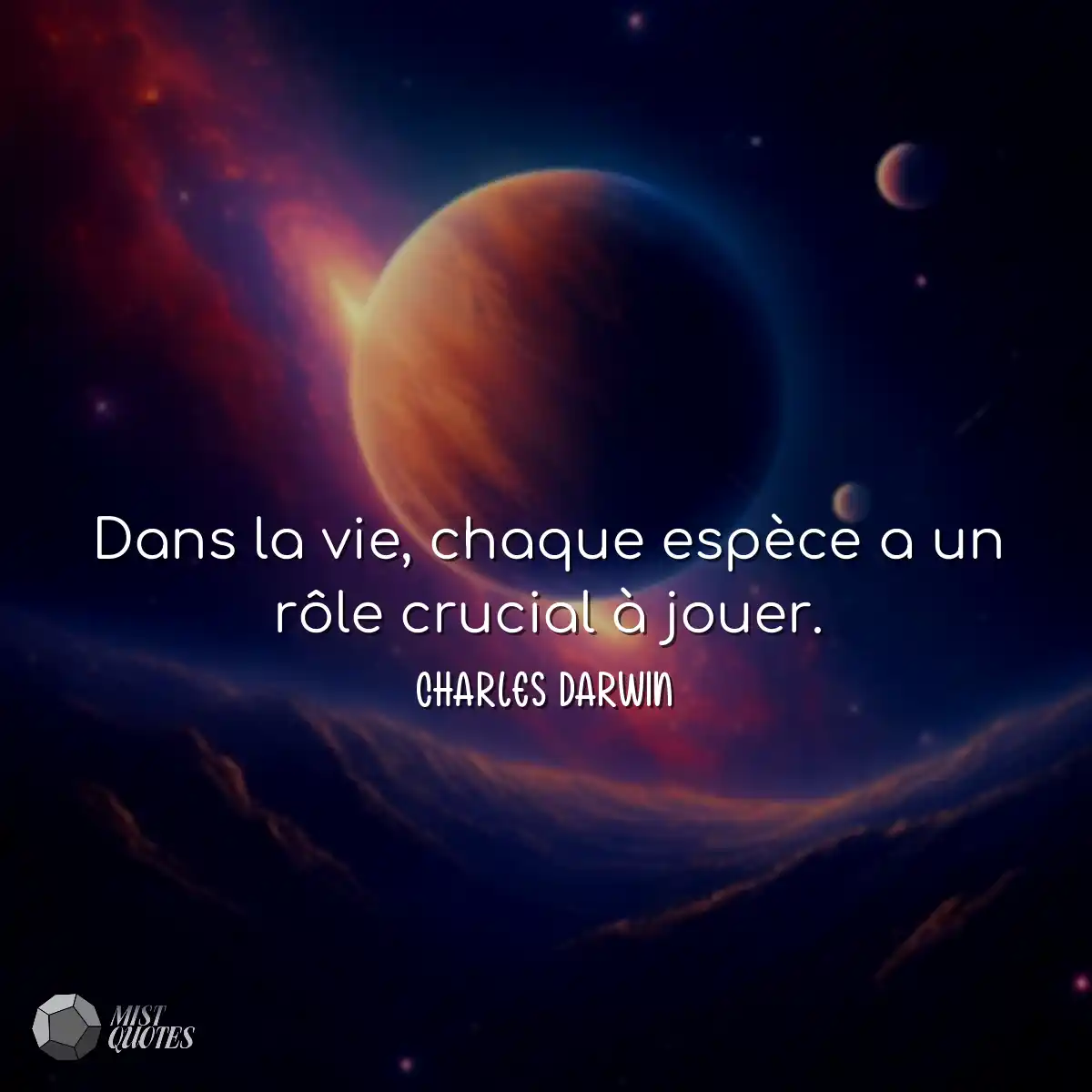 Dans la vie, chaque espèce a un rôle crucial à jou
