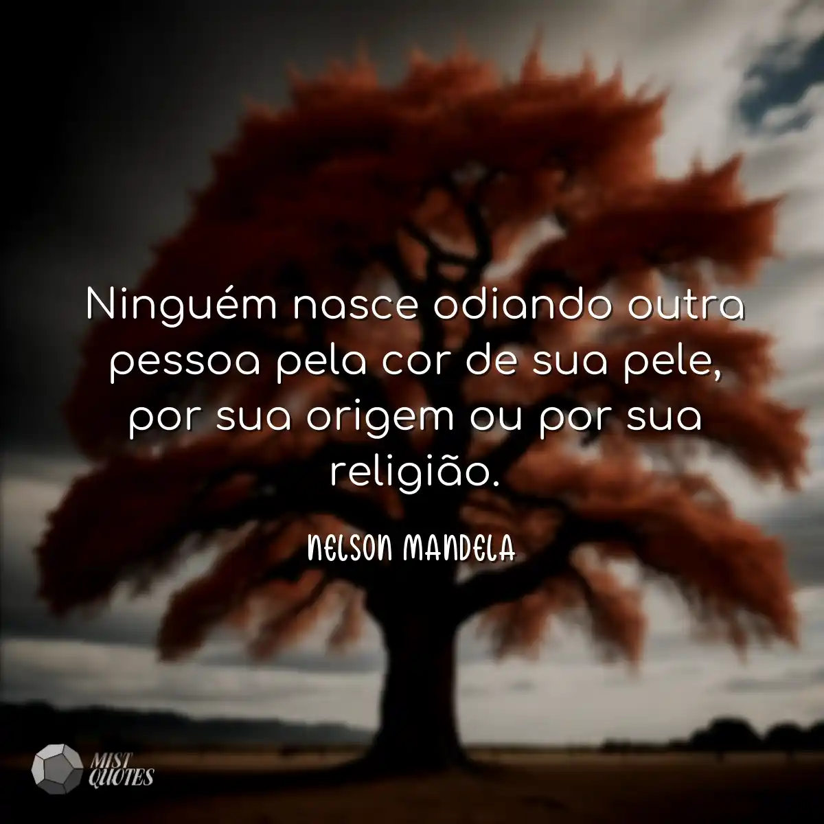 Ninguém nasce odiando outra pessoa pela cor de sua