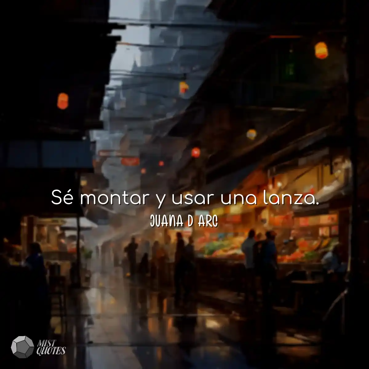 Sé montar y usar una lanza.