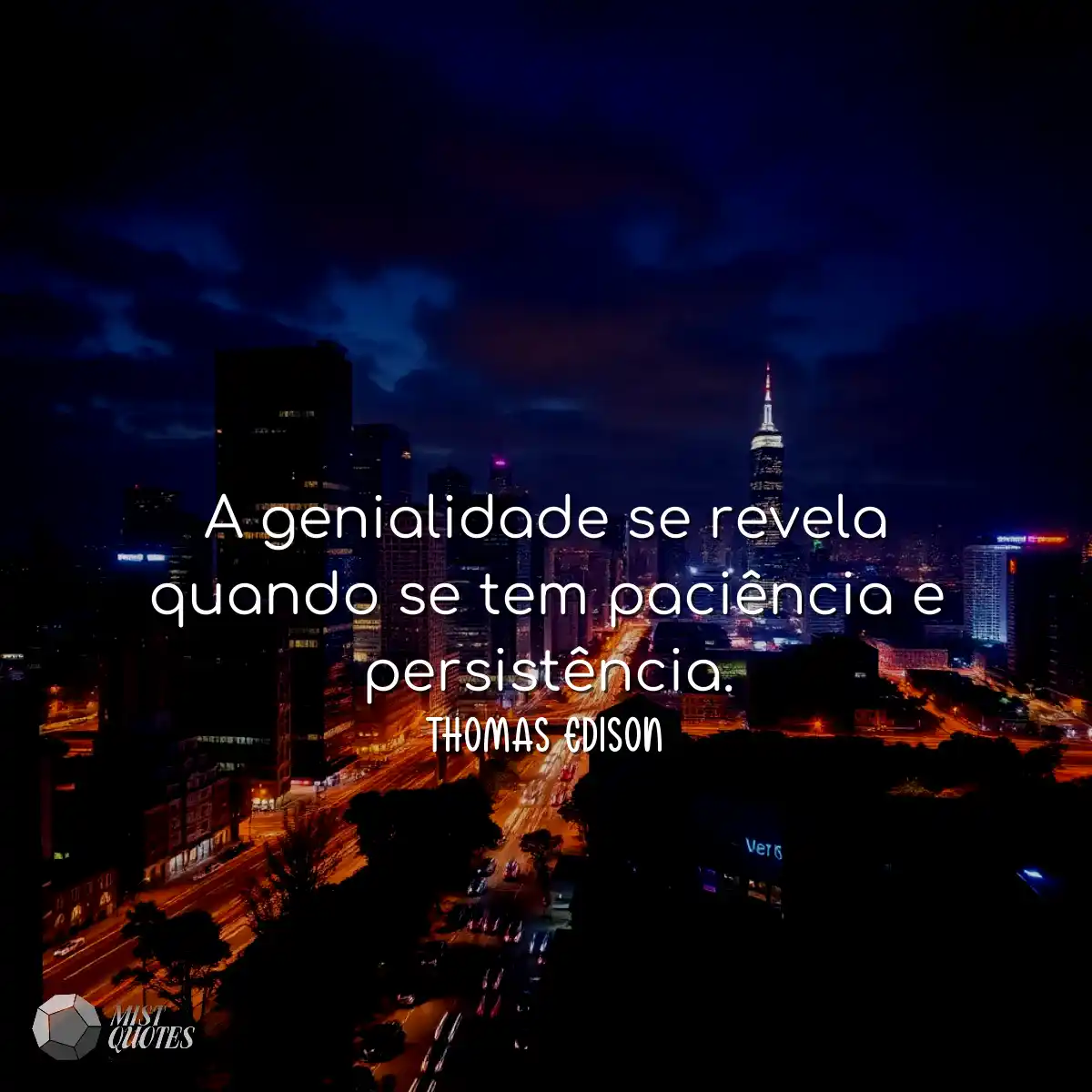 A genialidade se revela quando se tem pa