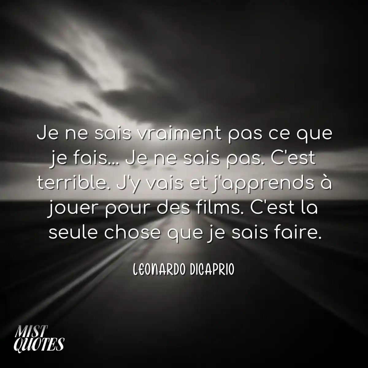Je ne sais vraiment pas ce que je fais... Je ne sa