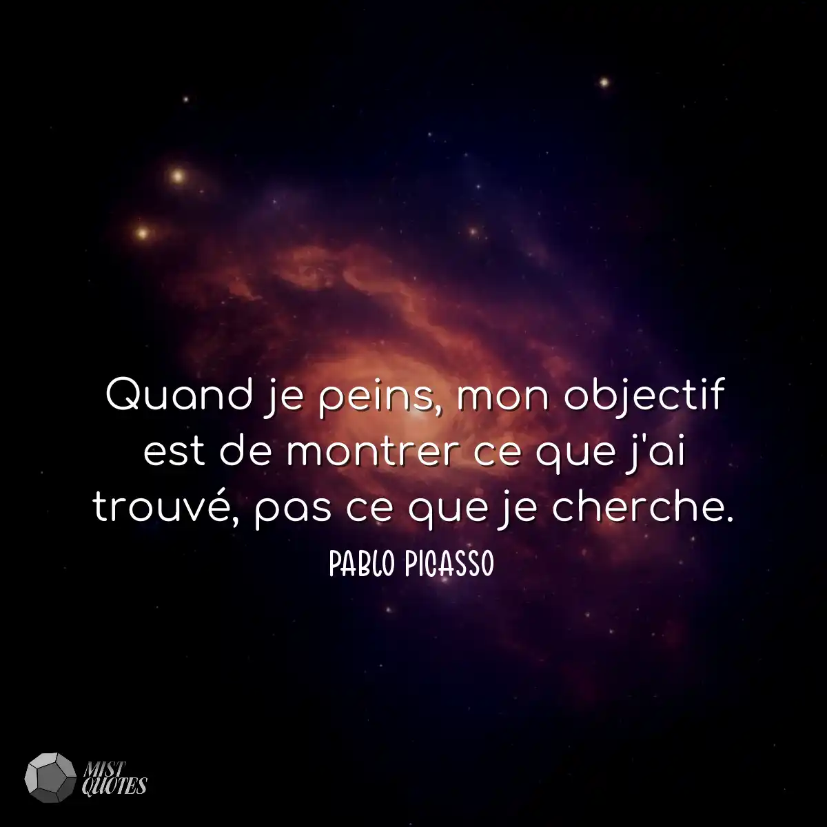 Quand je peins, mon objectif est de mont