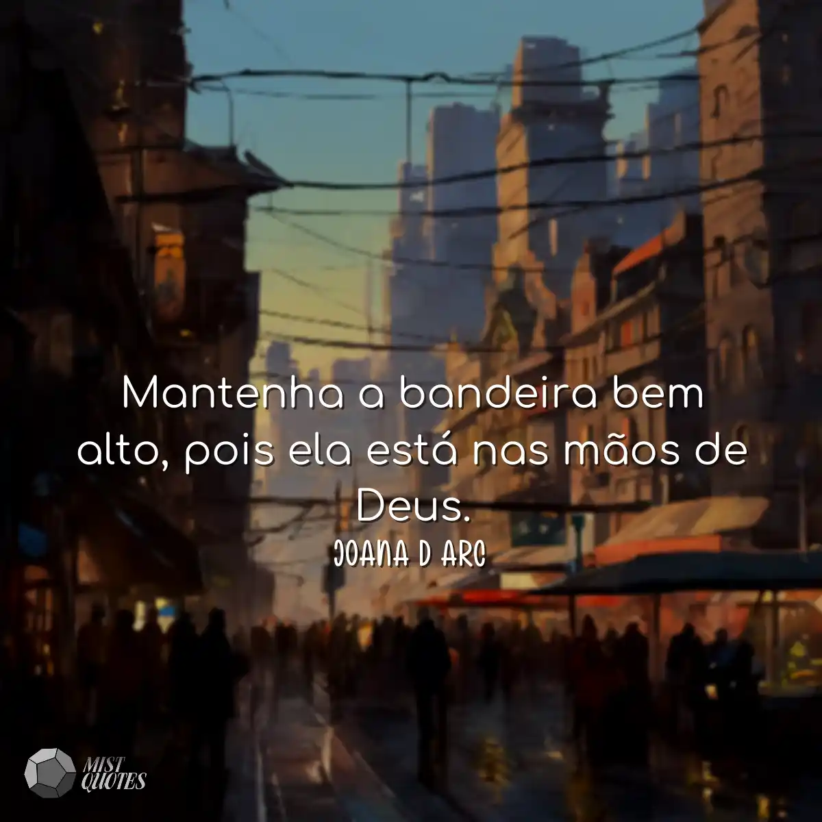Mantenha a bandeira bem alto, pois ela e
