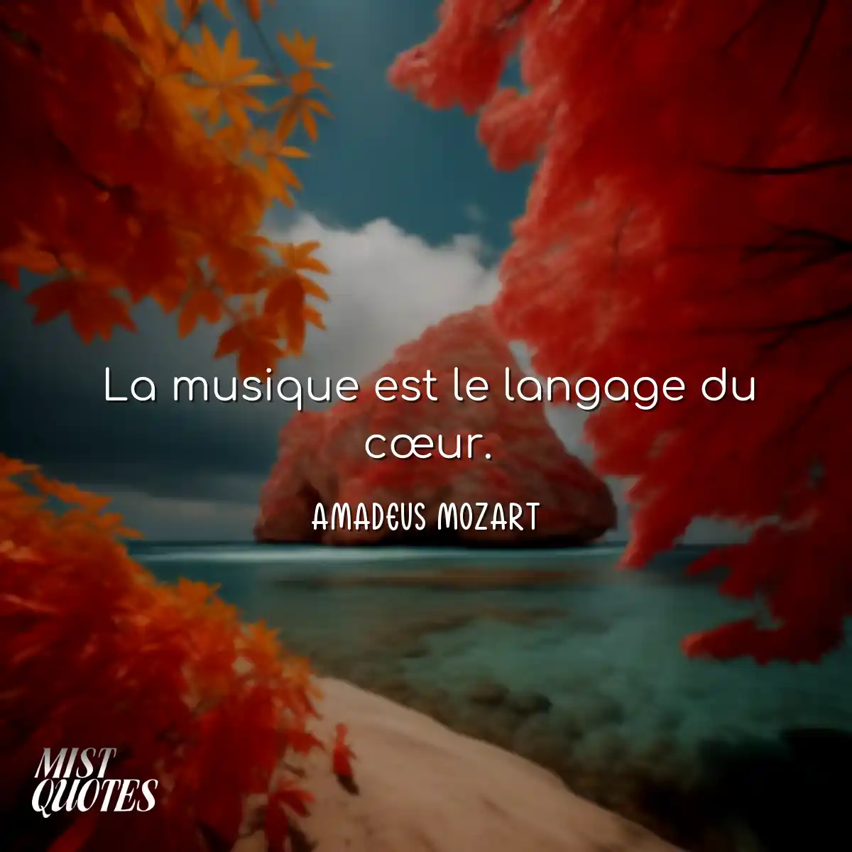 La musique est le langage du cœur.