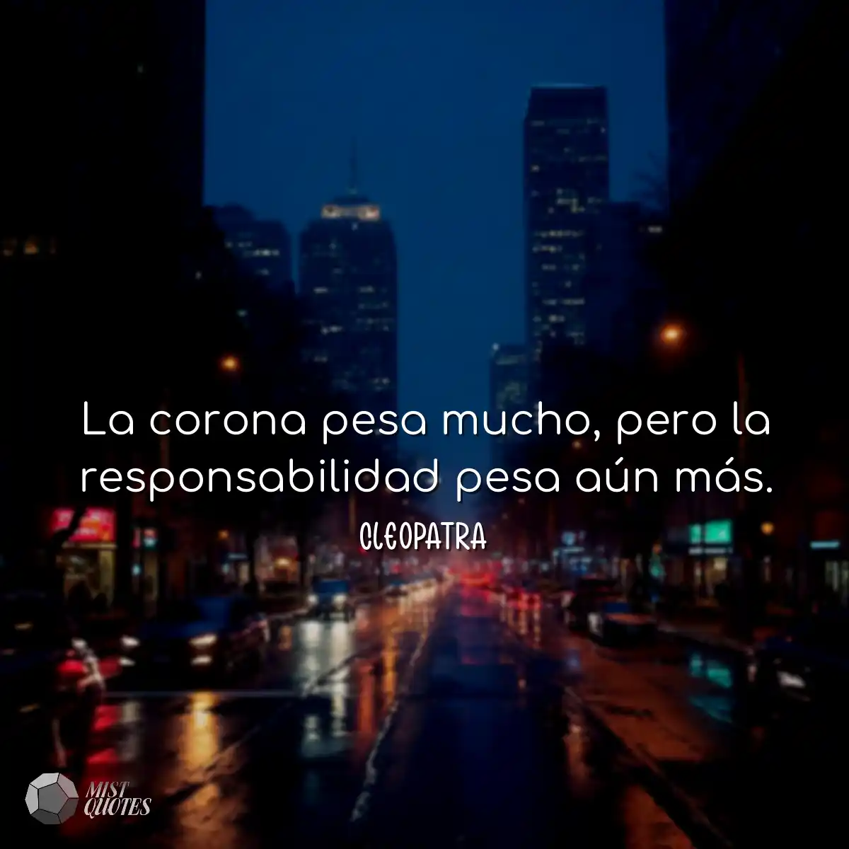 La corona pesa mucho, pero la responsabi