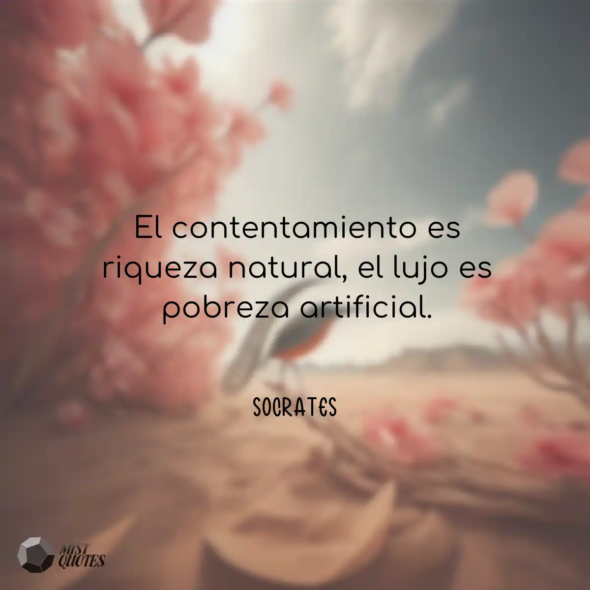 El contentamiento es riqueza natural, el lujo es p