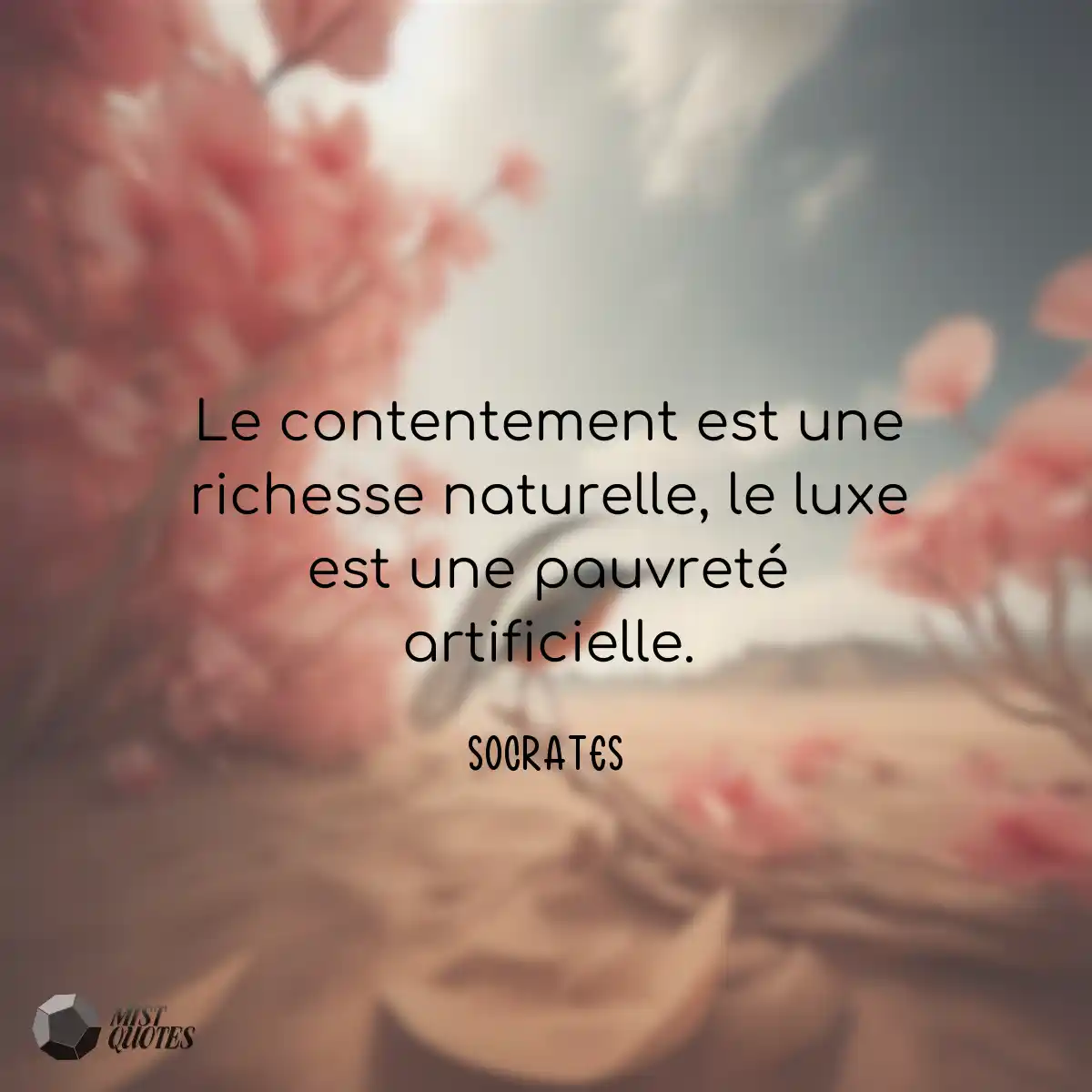 Le contentement est une richesse naturel