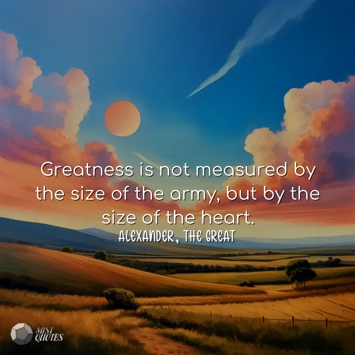 Greatness is not measured by the size of