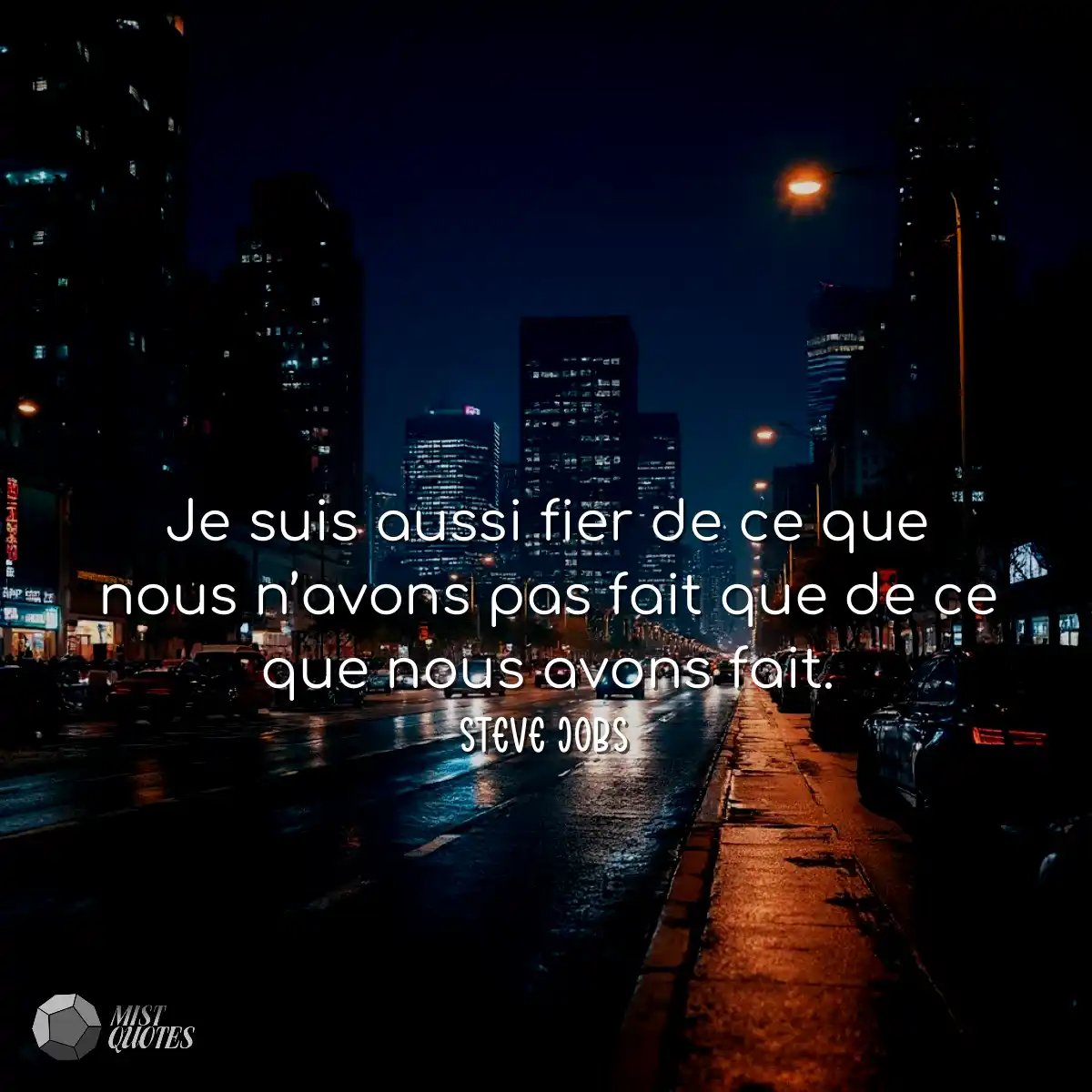 Je suis aussi fier de ce que nous n’av
