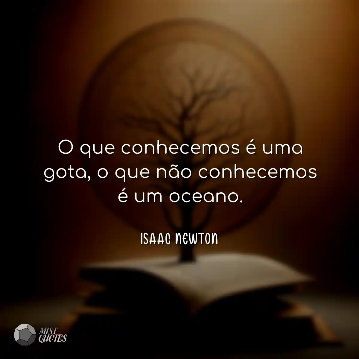 O que conhecemos é uma gota, o que não conhecemos 