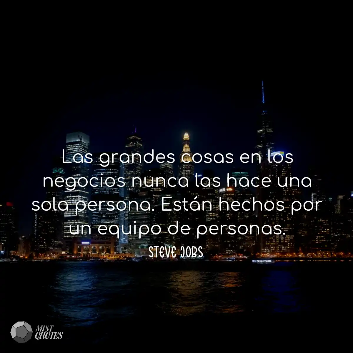 Las grandes cosas en los negocios nunca 