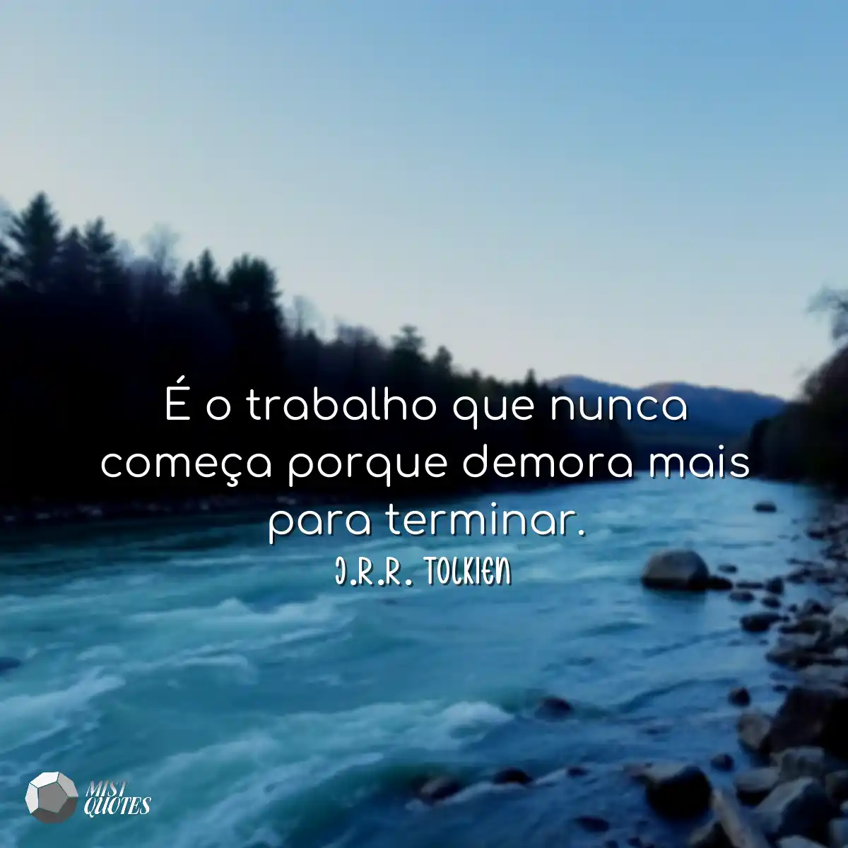 É o trabalho que nunca começa porque demora mais p