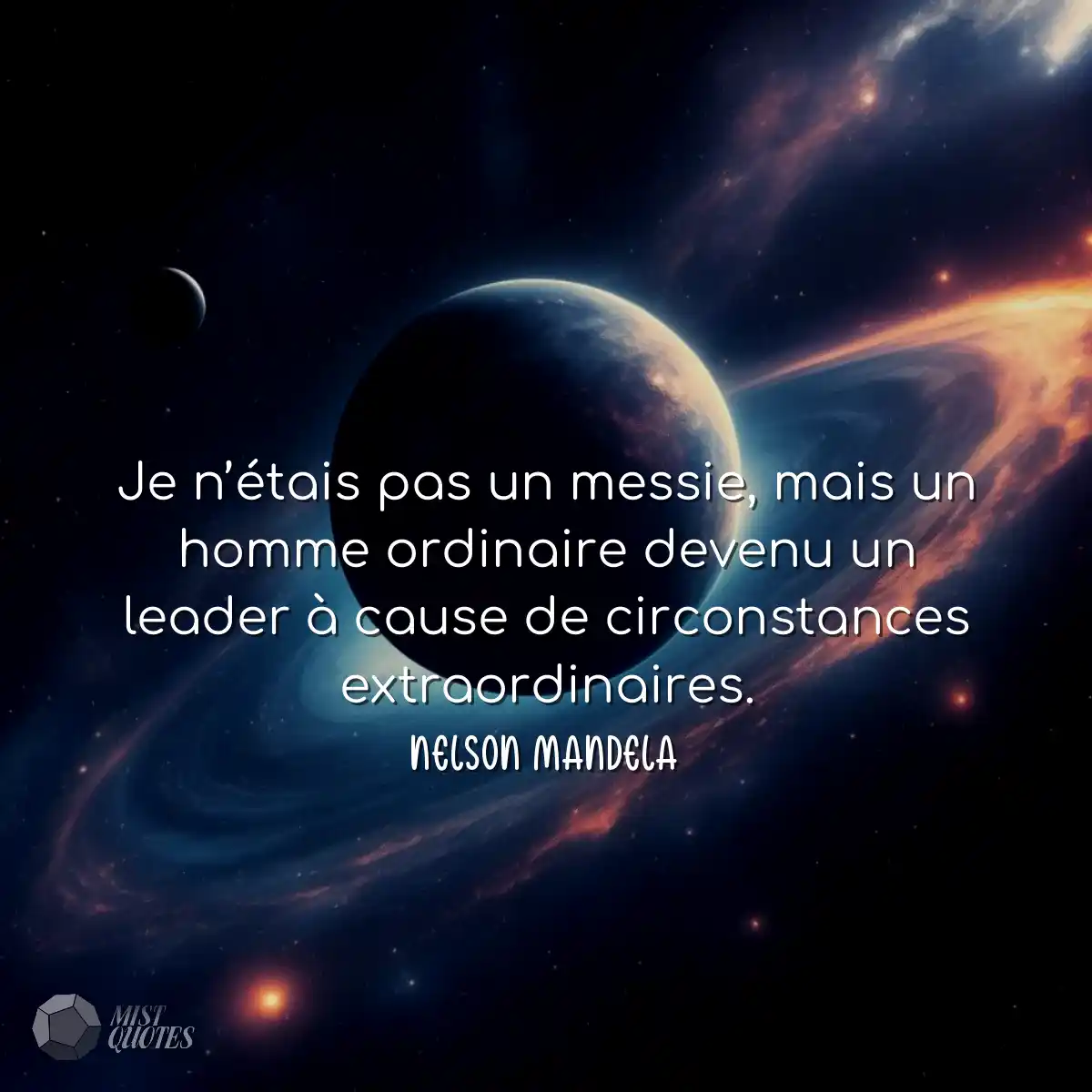 Je n’étais pas un messie, mais un hom