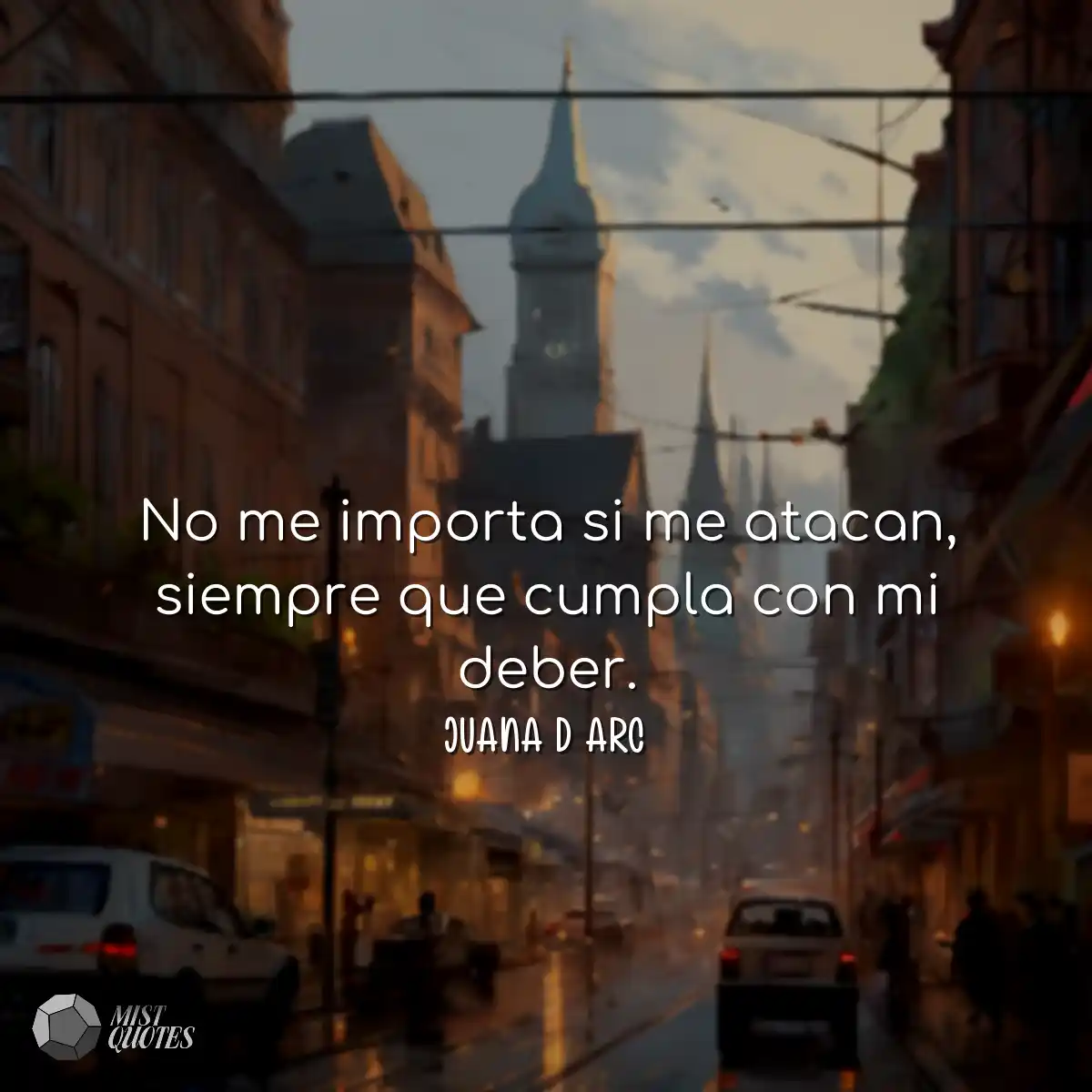 No me importa si me atacan, siempre que cumpla con