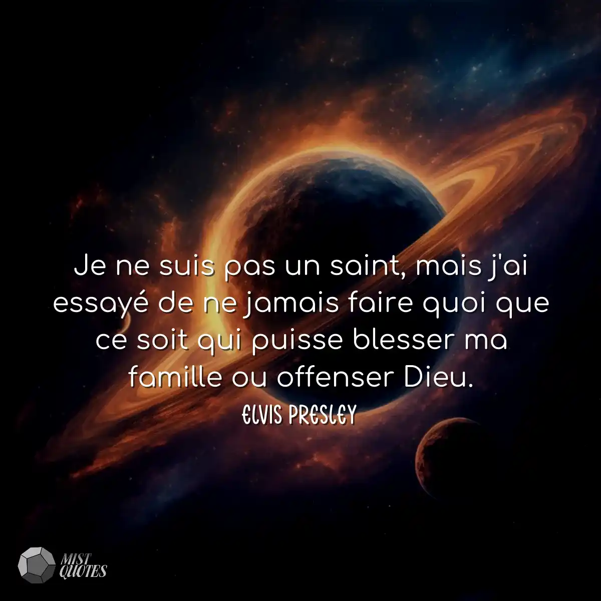 Je ne suis pas un saint, mais j'ai essayé de ne ja