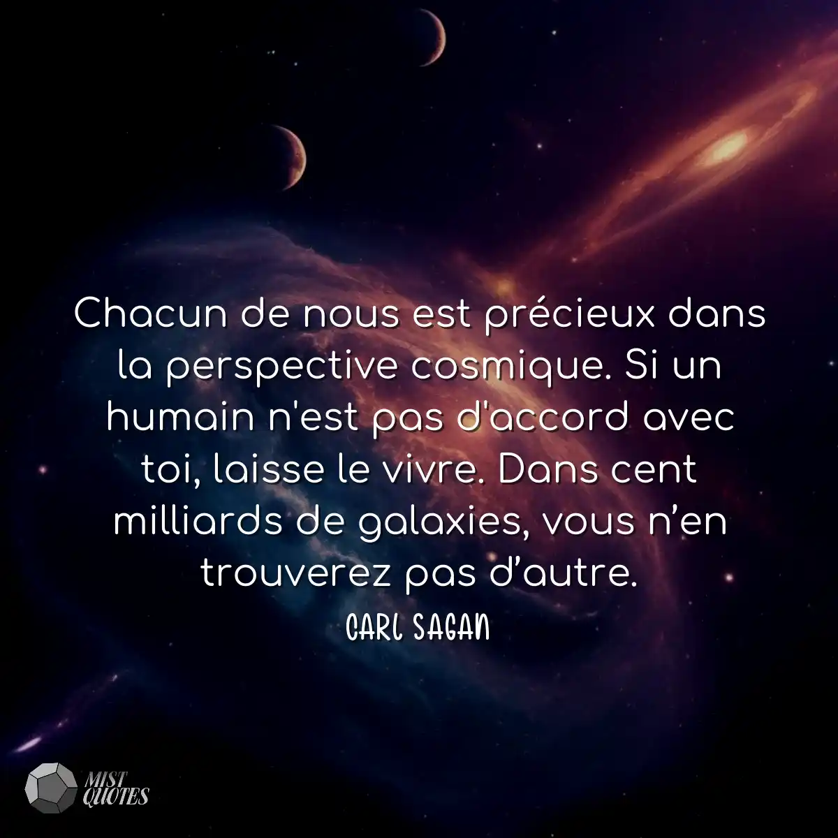 Chacun de nous est précieux dans la per