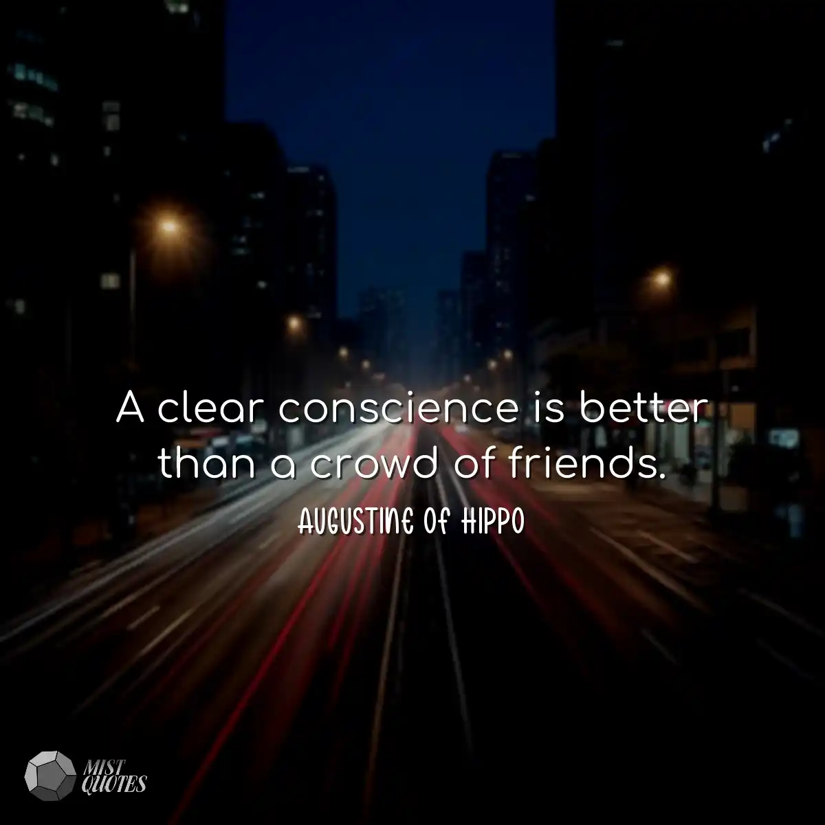 A clear conscience is better than a crow