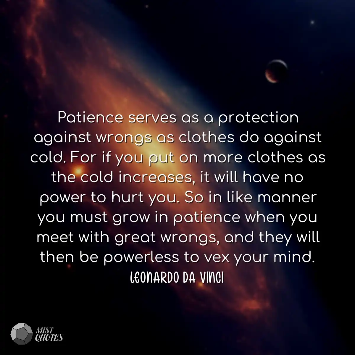 La patience sert de protection contre le