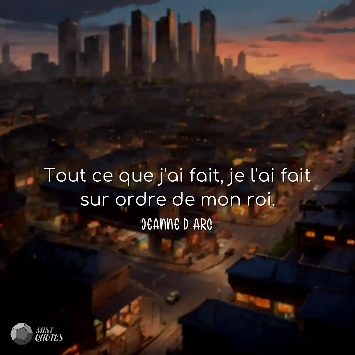 Tout ce que j'ai fait, je l'ai fait sur ordre de m