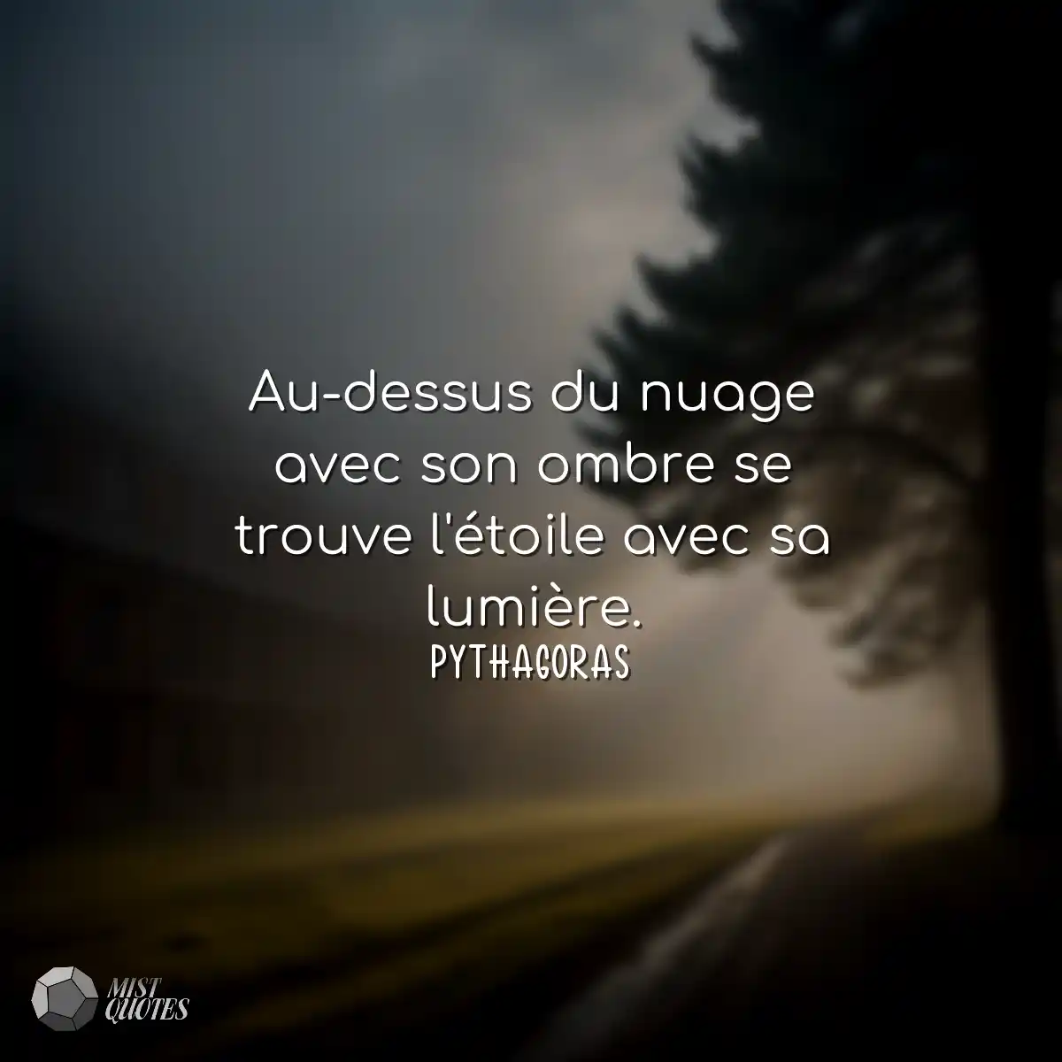 Au-dessus du nuage avec son ombre se tro