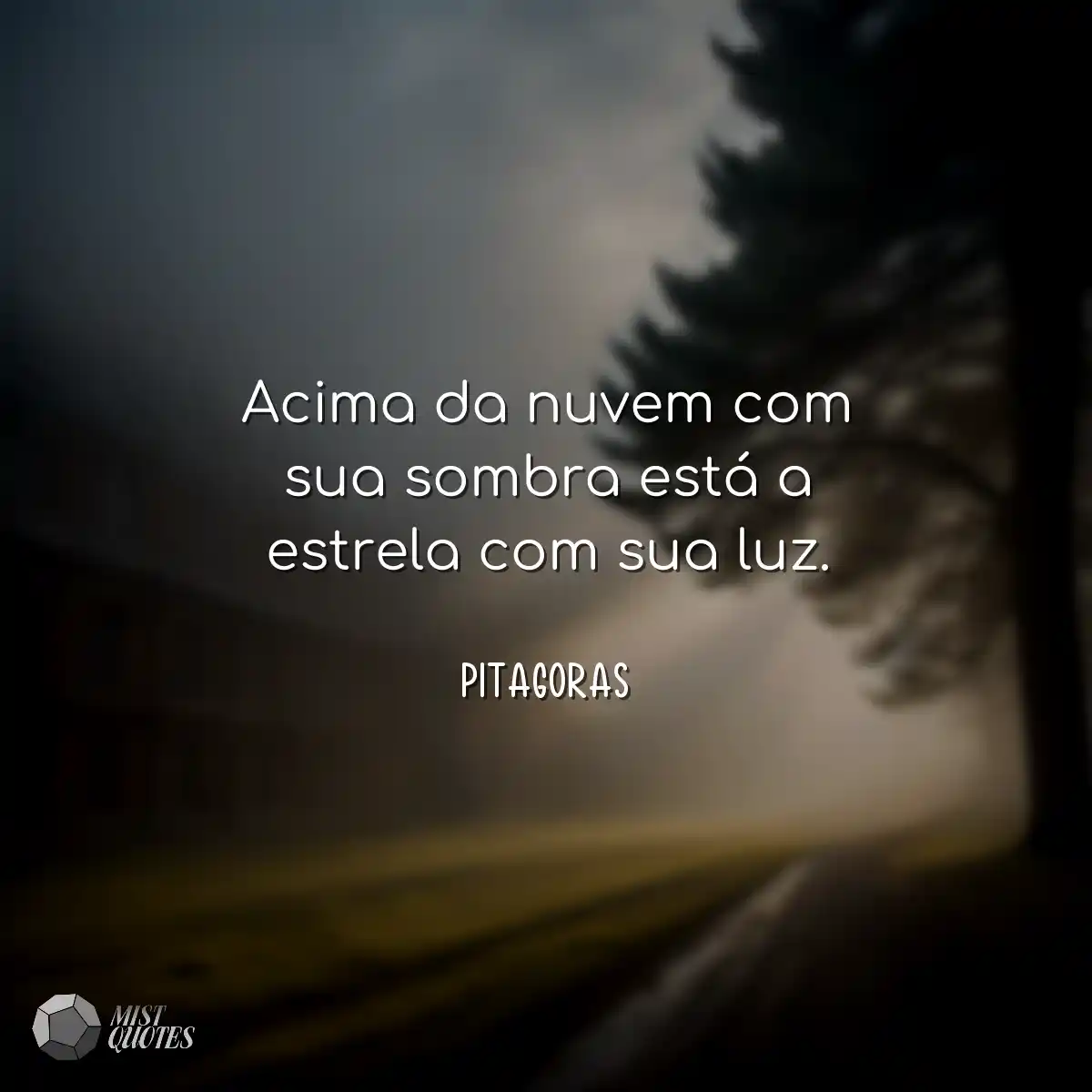 Acima da nuvem com sua sombra está a es