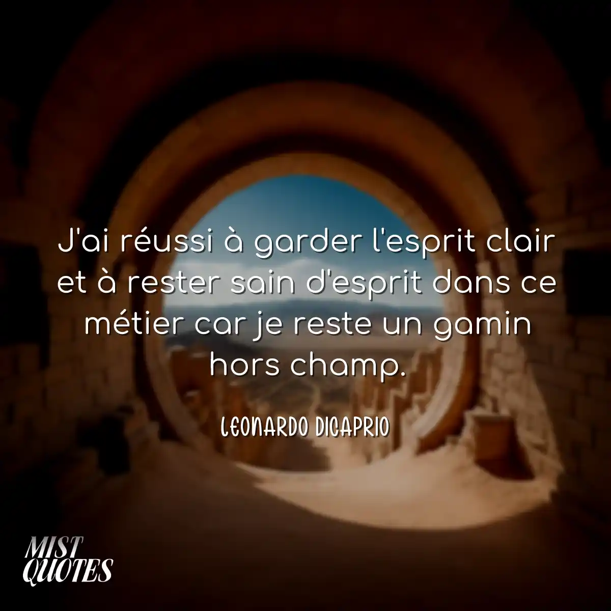 J'ai réussi à garder l'esprit clair et