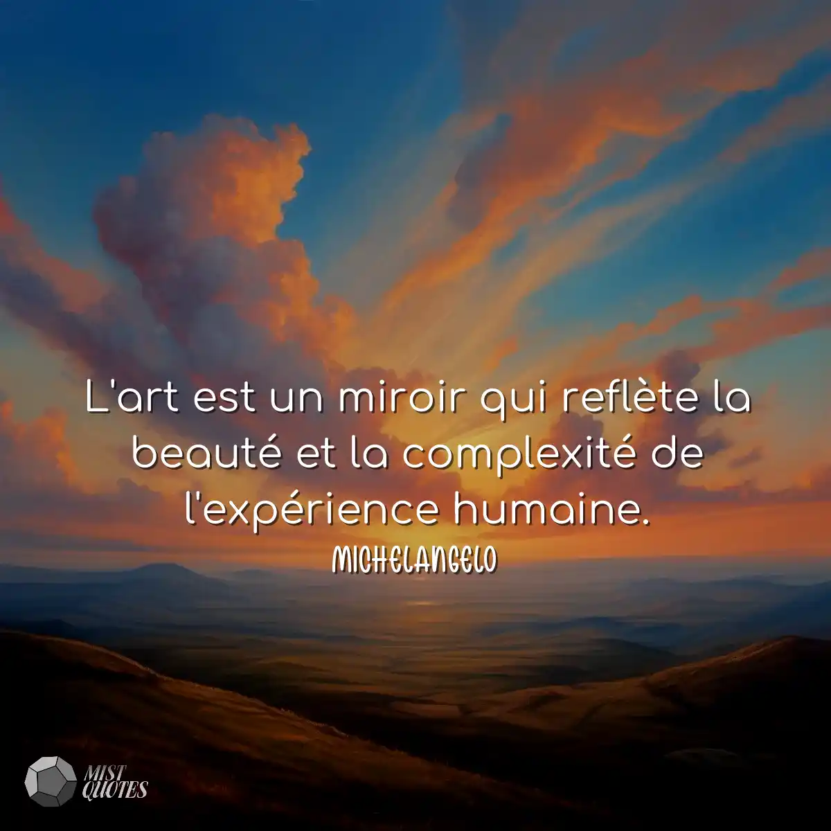 L'art est un miroir qui reflète la beau