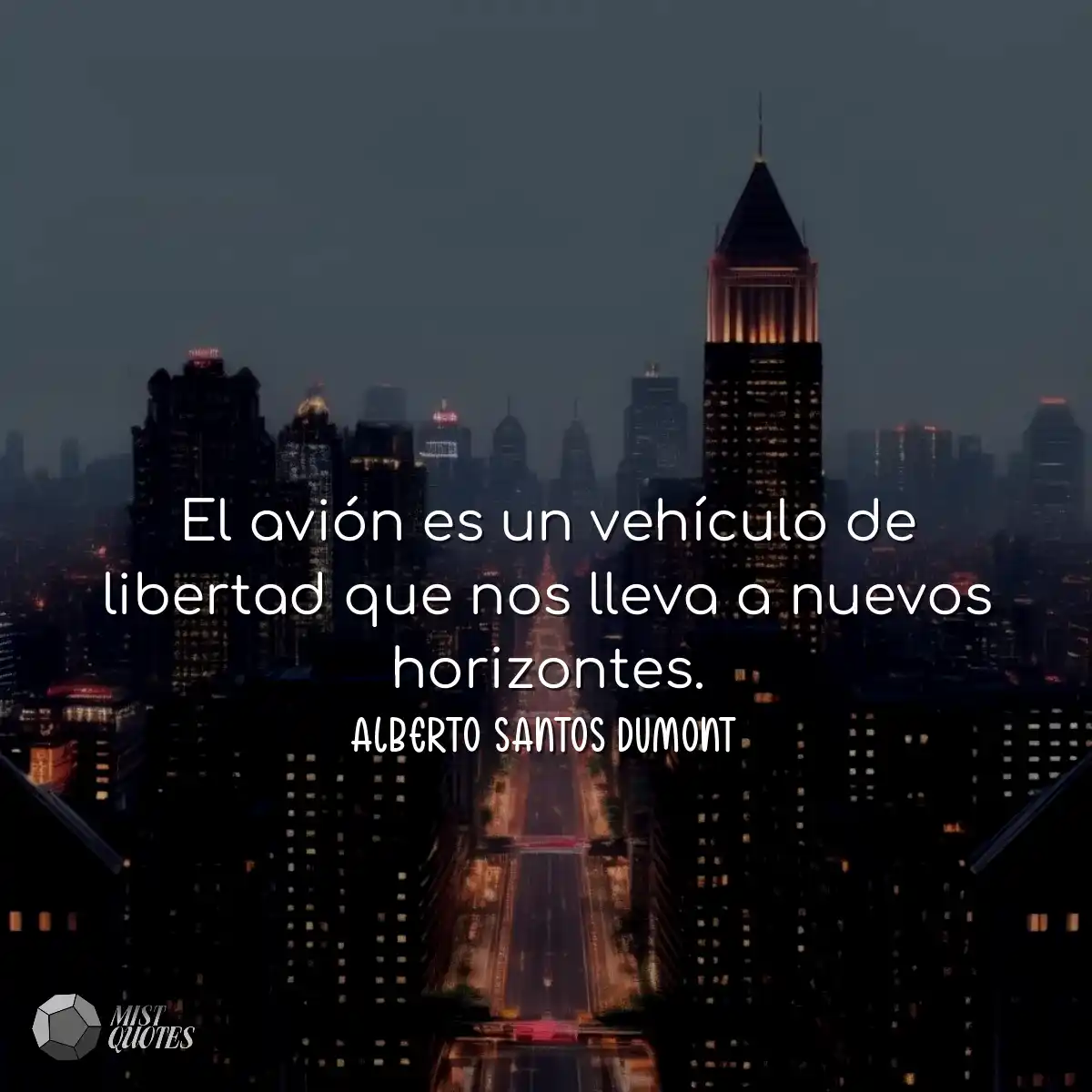 El avión es un vehículo de libertad que nos lleva 