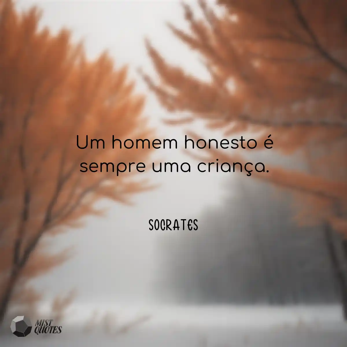 Um homem honesto é sempre uma criança.