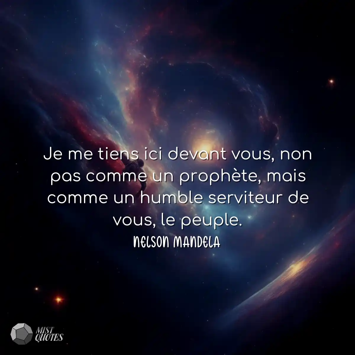 Je me tiens ici devant vous, non pas comme un prop