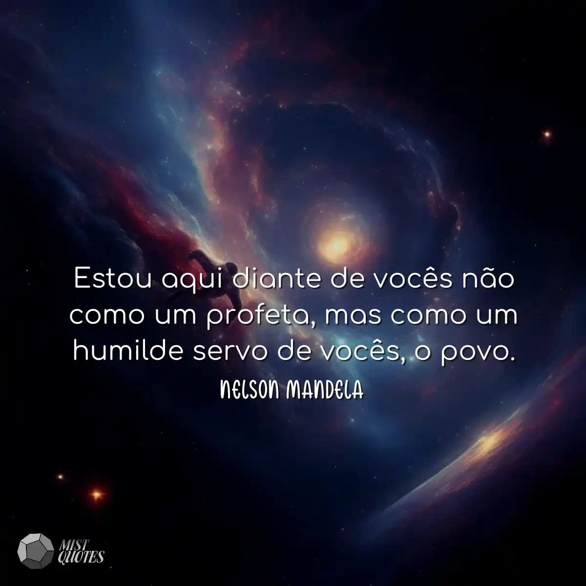Estou aqui diante de vocês não como um profeta, ma