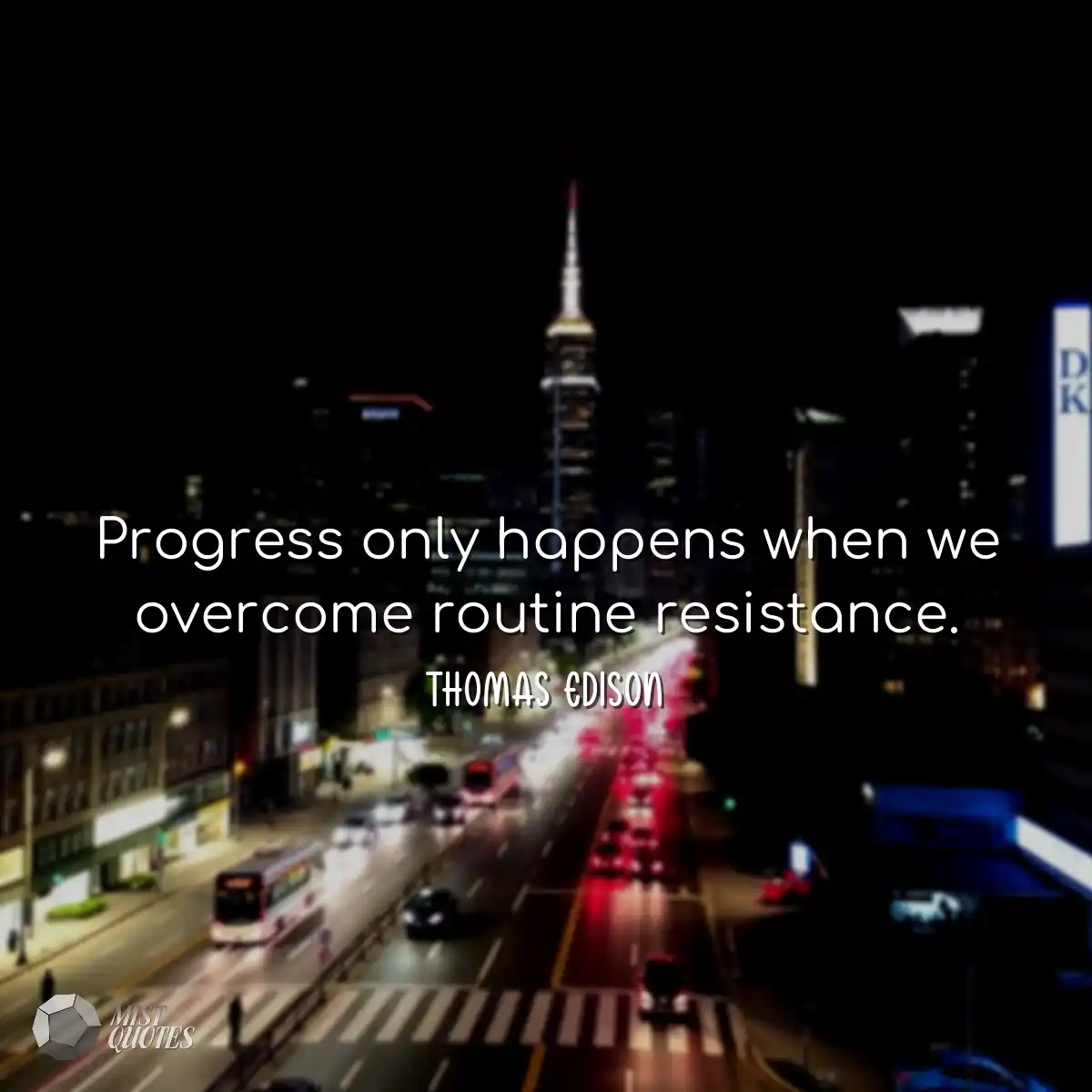 Progress only happens when we overcome r