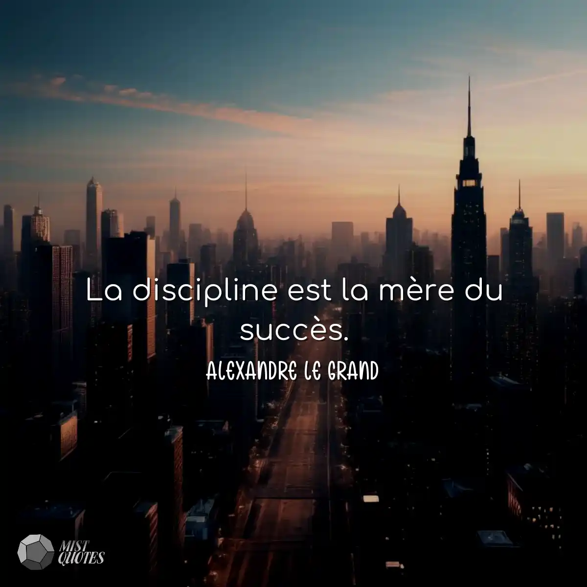 La discipline est la mère du succès.