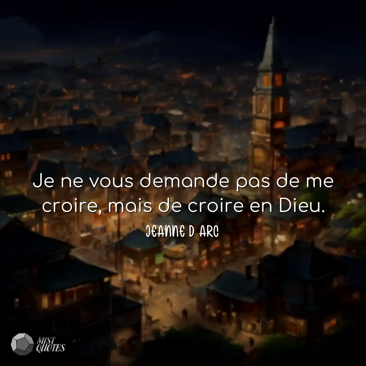 Je ne vous demande pas de me croire, mai