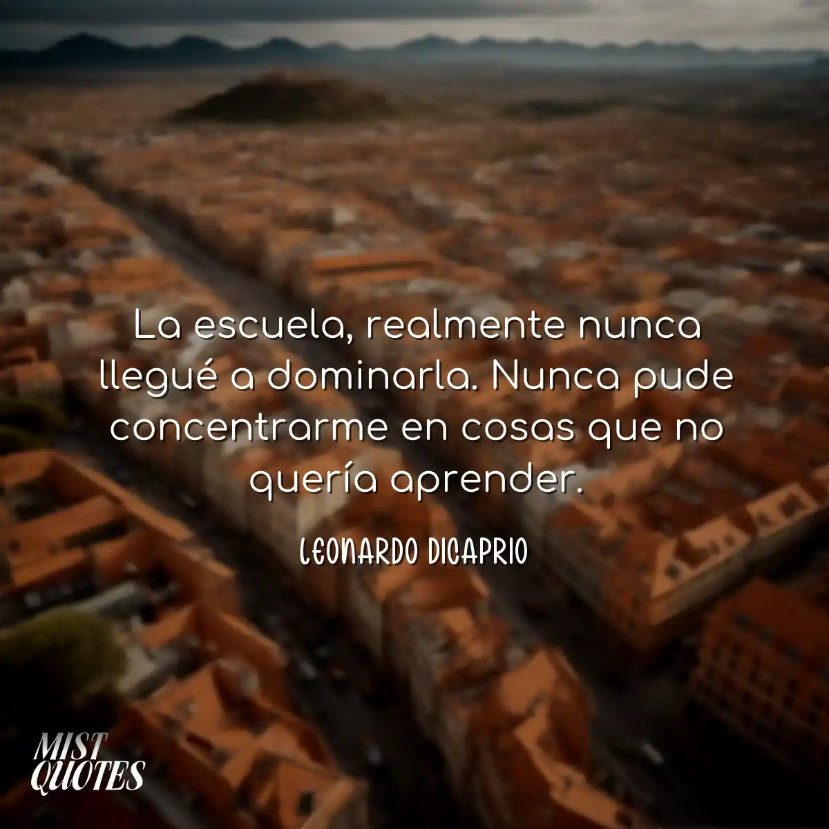 La escuela, realmente nunca llegué a do