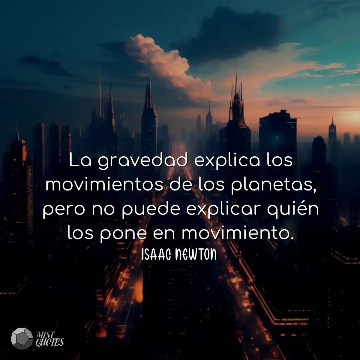 La gravedad explica los movimientos de los planeta