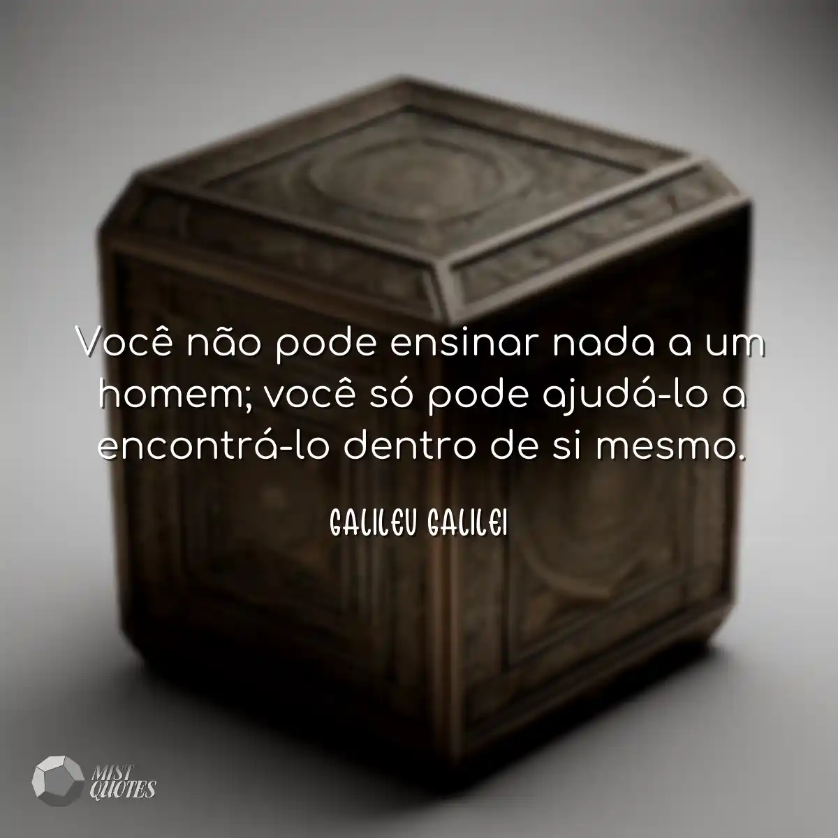 Você não pode ensinar nada a um homem; você só pod