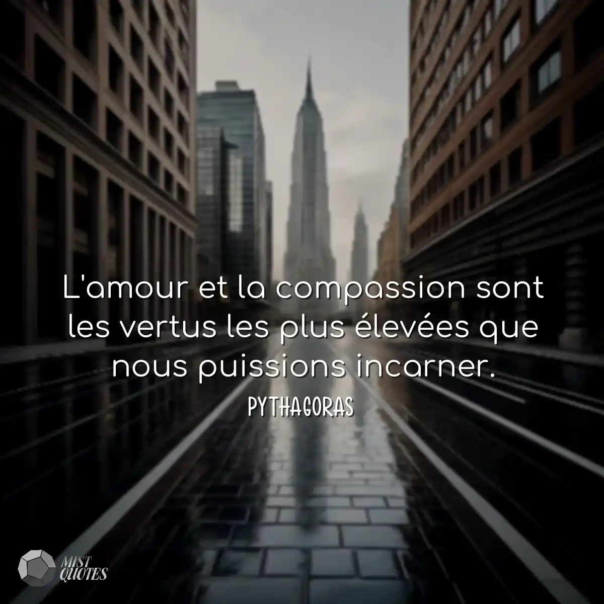 L'amour et la compassion sont les vertus