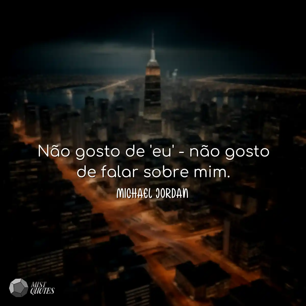 Não gosto de 'eu' - não gosto de falar