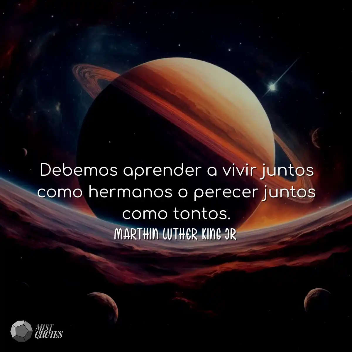 Debemos aprender a vivir juntos como hermanos o pe