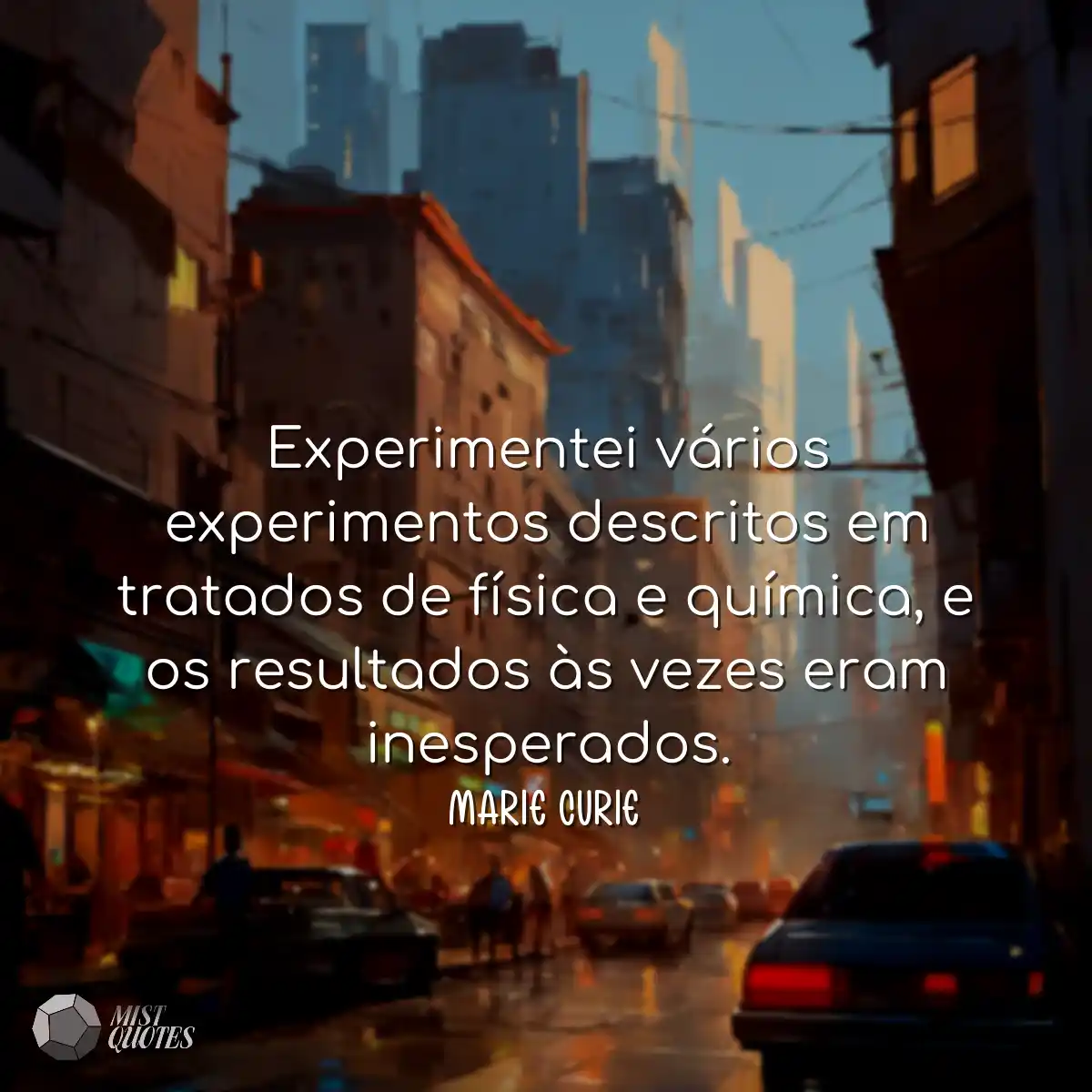 Experimentei vários experimentos descri